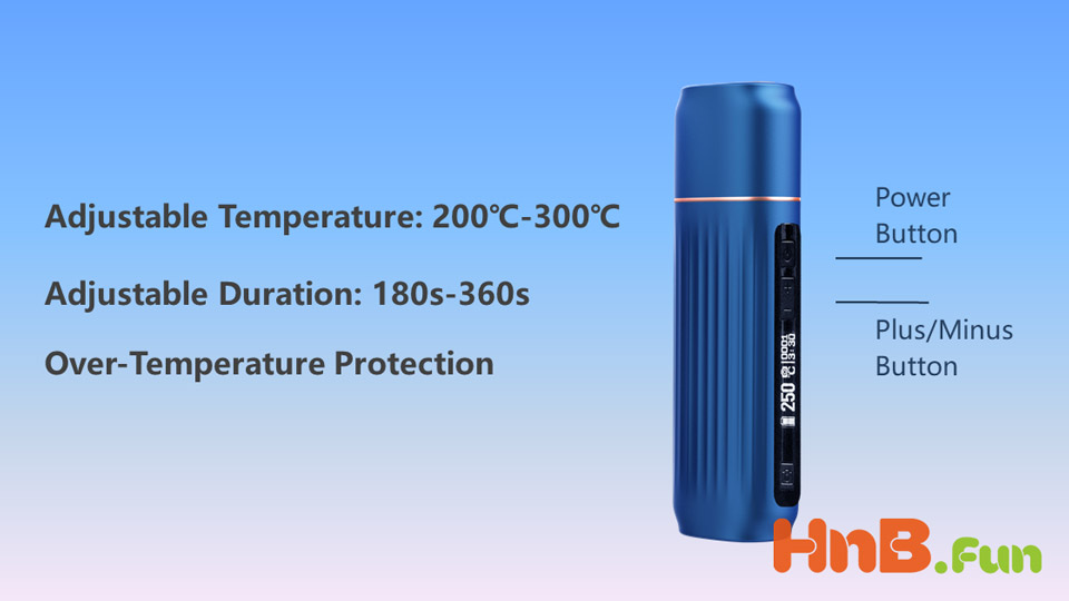 HiTaste Hi10 Adjustable Tempearture Adjustable Duration HiTaste Hi10 Adjustable Temperature Adjustable Duration
