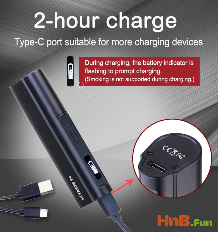 HiTaste P8 User Guide USB Type-C Charging